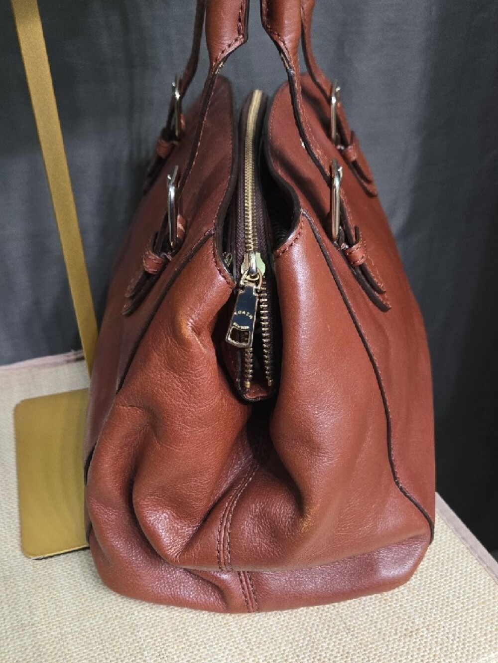 kate spade Vintage Brown Leather Satchel - Picture 3 of 13